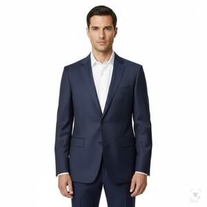 Ermenegildo Zegna Men’s Trofle Navy Pinstripe 100% Superior Wool Blazer Sz 48R